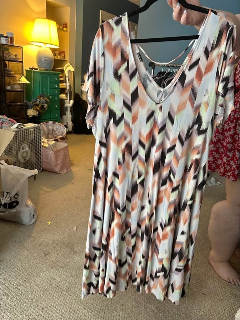 Torrid Super Soft Knit Size 3 Plus Size Abstract Print Maxi Dress